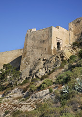 Naklejka premium Santa Barbara castle in Alicante. Spain