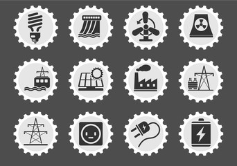 Icon Set, Energy and Industry