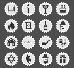 Hanukkah simply icons