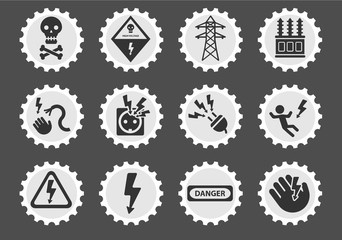High voltage simply icons