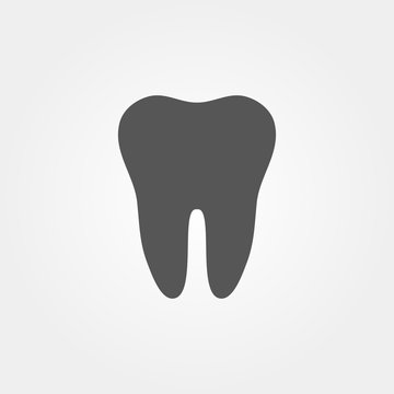 Tooth Icon in flat design and stylish illustration