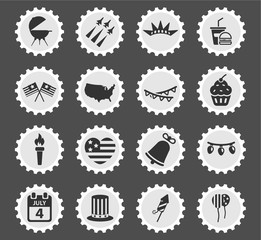 Independence day simply icons