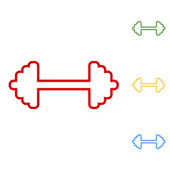 Dumbbell weights sign