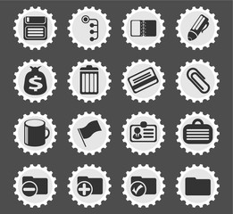 Office simple vector icons