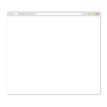 Browser template window on a white background