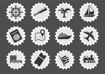 Obraz premium Tourism and Travel Icons