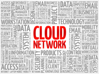 Cloud Network word cloud concept