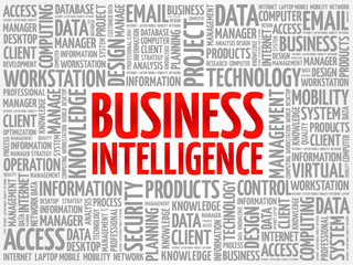 Business intelligence word cloud concept