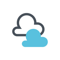 Cloudy, weather line icon.