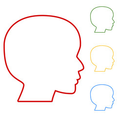 Human head silhouette