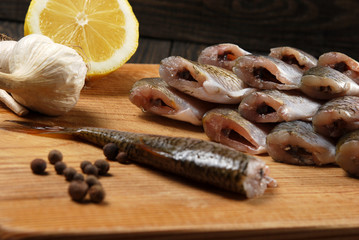 Raw fish with lemon