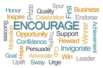 Fototapeta premium Encourage Word Cloud