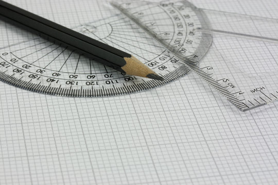Drawing equipment on graph paper