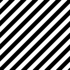 Vector Diagonal Striped Seamless Pattern. Black and white background
