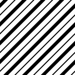 Vector Diagonal Striped Seamless Pattern. Black and white background