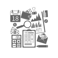 Tax icon vector.