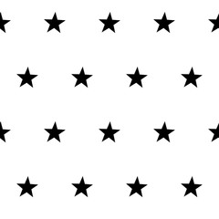 Obraz premium Seamless pattern with stars, vector black and white background