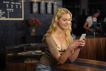 Woman using her smartphone