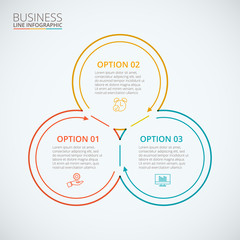 Thin line flat element for infographic.