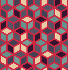 Vector modern seamless colorful geometry pattern, color abstract geometric background, pillow multicolored print, retro texture, hipster fashion design