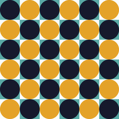 Vector modern seamless colorful geometry circle pattern, color abstract geometric background, pillow multicolored print, retro texture, hipster fashion design