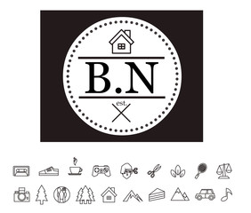 BN template Logo design for your company.