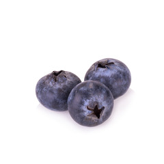 fresh blueberries isolated on white background