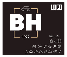 BH template Logo design for your company.