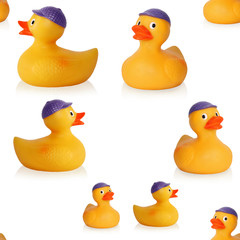 seamless pattern of the rubber duck