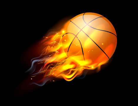 Basketball Ball on Fire