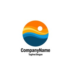 beach logo icon Vector
