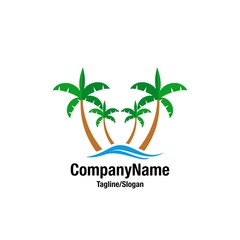 beach logo icon Vector
