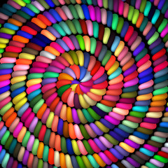 Obraz premium Different Colored Rope in spiral