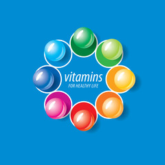 vector logo vitamins