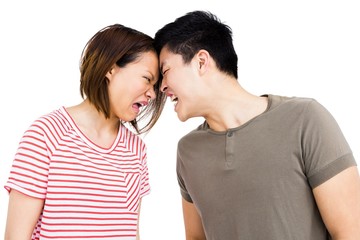 Young couple into an argument