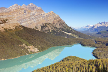 Peyto Lake, Banff National Park, Canada on a sunny day
