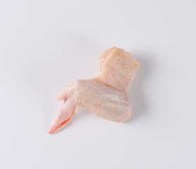 single raw chicken wing