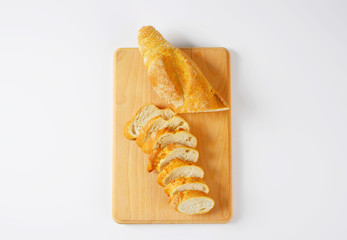sliced French baguette