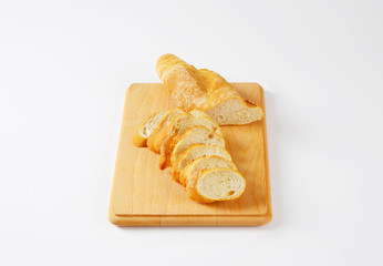 sliced French baguette