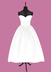 wedding dress on a mannequin