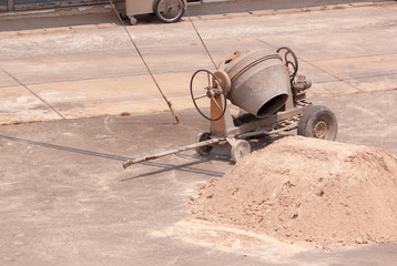 Cement mixer for small construction site