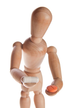 wooden doll or mannequin man from Ikea gestalta.