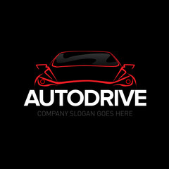 Auto drive car logo template, Auto Cars,Car logo,Speed,automotive,auto services logo,car care logo, Isolated Vector Logo Template.