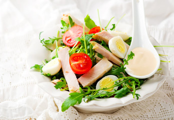  Salad with baked ham