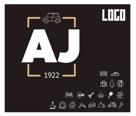 AJ template Logo design for your company.