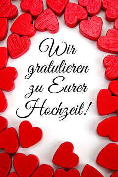 Wir gratulieren zu Eurer Hochzeit