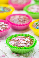 Cookies lovers colorful muffins hearts