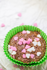 Cookies lovers colorful muffins hearts