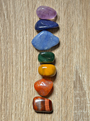  Close up of Chakra stones ,Chakra crystals