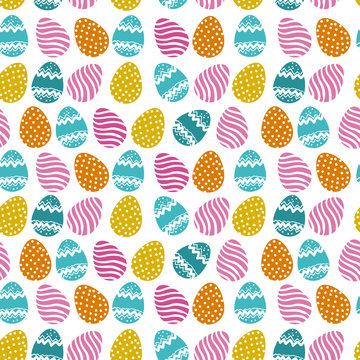 Easter eggs seamless pattern © satika